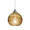 Besa Lighting Jilly Cord Pendant, Vapor Amber, Satin Nickel Finish, 1x60W Incandescent 1JT-JILLYAM-SN - alternate 1
